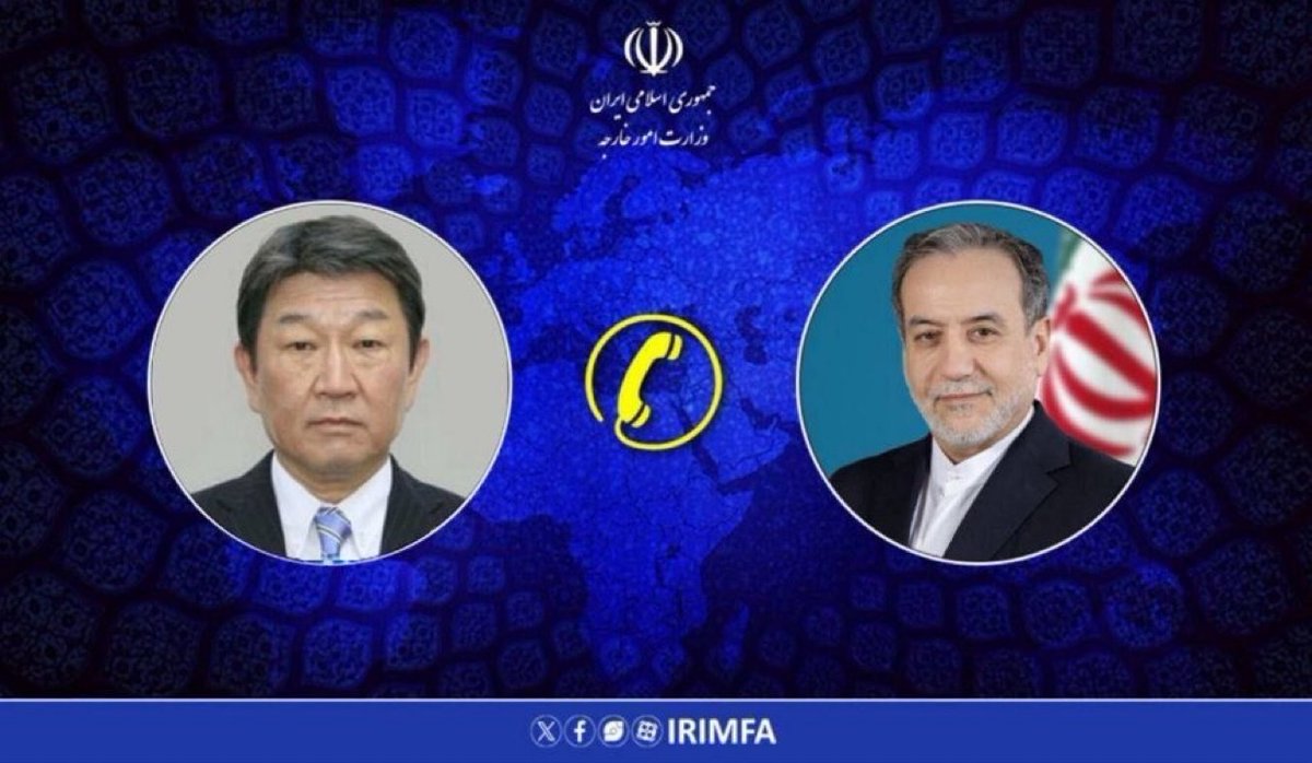 ShaykhSulaiman's tweet photo. JUST IN: IRAN FM ARAGHCHI HELD A TELEPHONE CALL WITH JAPAN FM 

In the call Araghchi told the Japanese Foreign Minister:

“The solution is simple. The return and adherence of the American side to its commitments and signature in the Islamabad Memorandum will pave the way for a return to normalcy.”