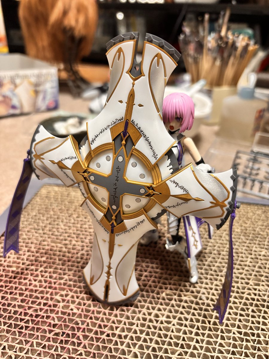 gongtengzh5365's tweet photo. 30msマシュ.キリエライト完成しました✨

塗り分け多かったから大変だったけど、楽しかったー♪( ´θ｀)ノ

初の美プラでしたがガンプラとは違う面白さがあってまた挑戦したいと思いました✨ https://t.co/SxZ9V6Mph6