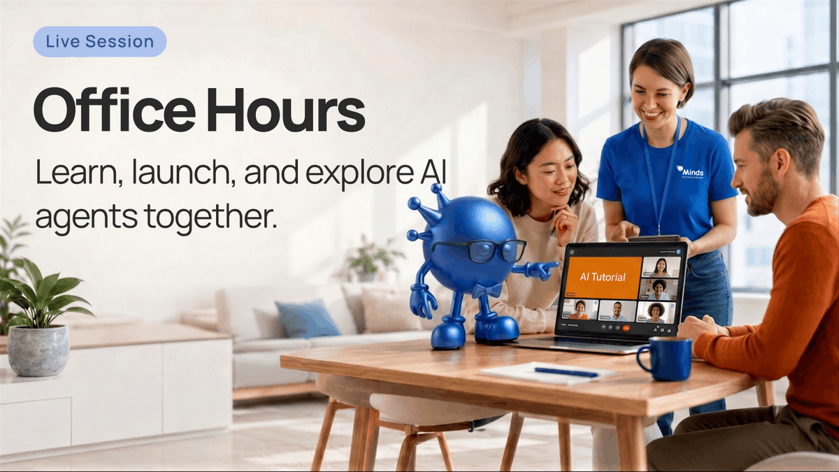 hellominds_'s tweet photo. Have an idea of what you’d like to build with AI or something already built with Minds?

Our bi-weekly Builder Office Hours are coming up! Builders, creators, and AI enthusiasts looking to dive into the world of AI are welcome.

Come showcase what you've built with Minds and get direct feedback from our builder team @adJAstra @pochu1215 @shine_nanigans.

📅 Thursday, Sep 10
⏰ 9 AM (GMT+8)
🎟️RSVP: https://t.co/pmwmUPSG3z