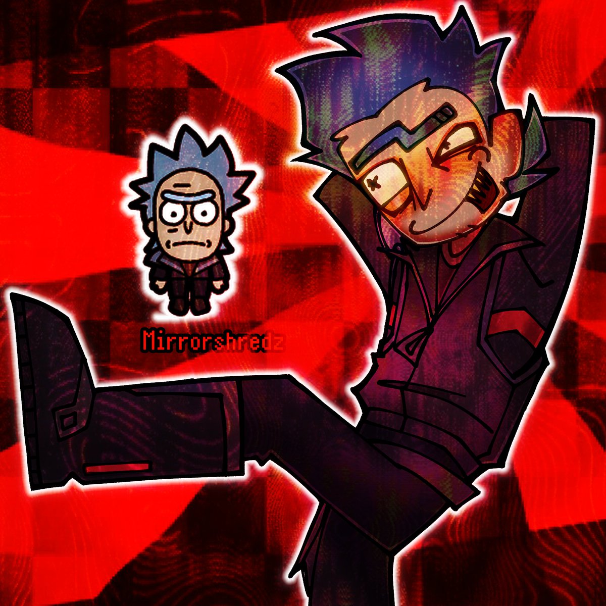 Mirrorshredz's tweet photo. My chuds aww awwwww🥹 #rickandmorty #ricksanchez #rickprime #evilrick https://t.co/adhthxhjOw