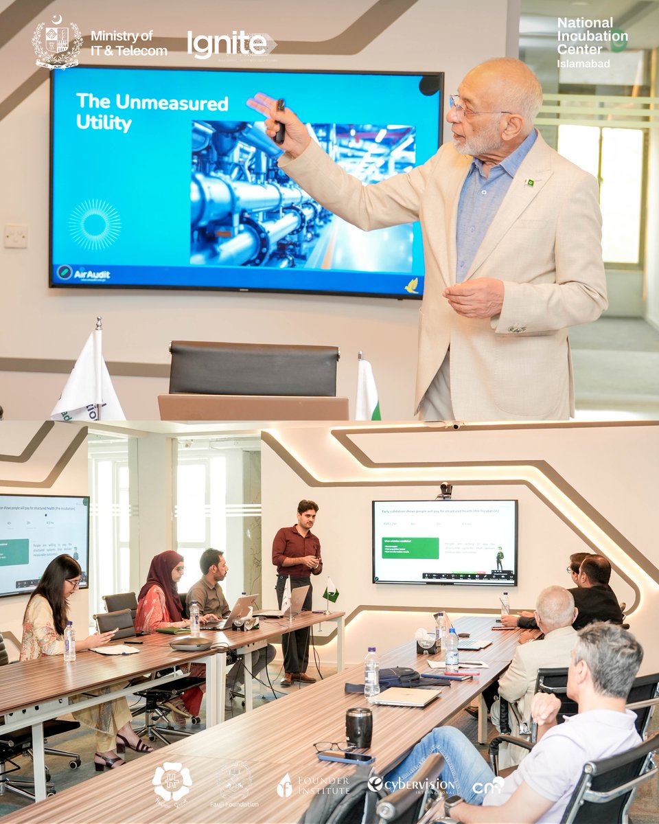 NICI_Pakistan's tweet photo. Over two intensive days, founders from Founder Institute Cohort 5 at NIC Islamabad put their startups and their assumptions to the test at the Investor Progress Review. https://t.co/tR6mpMHvmX