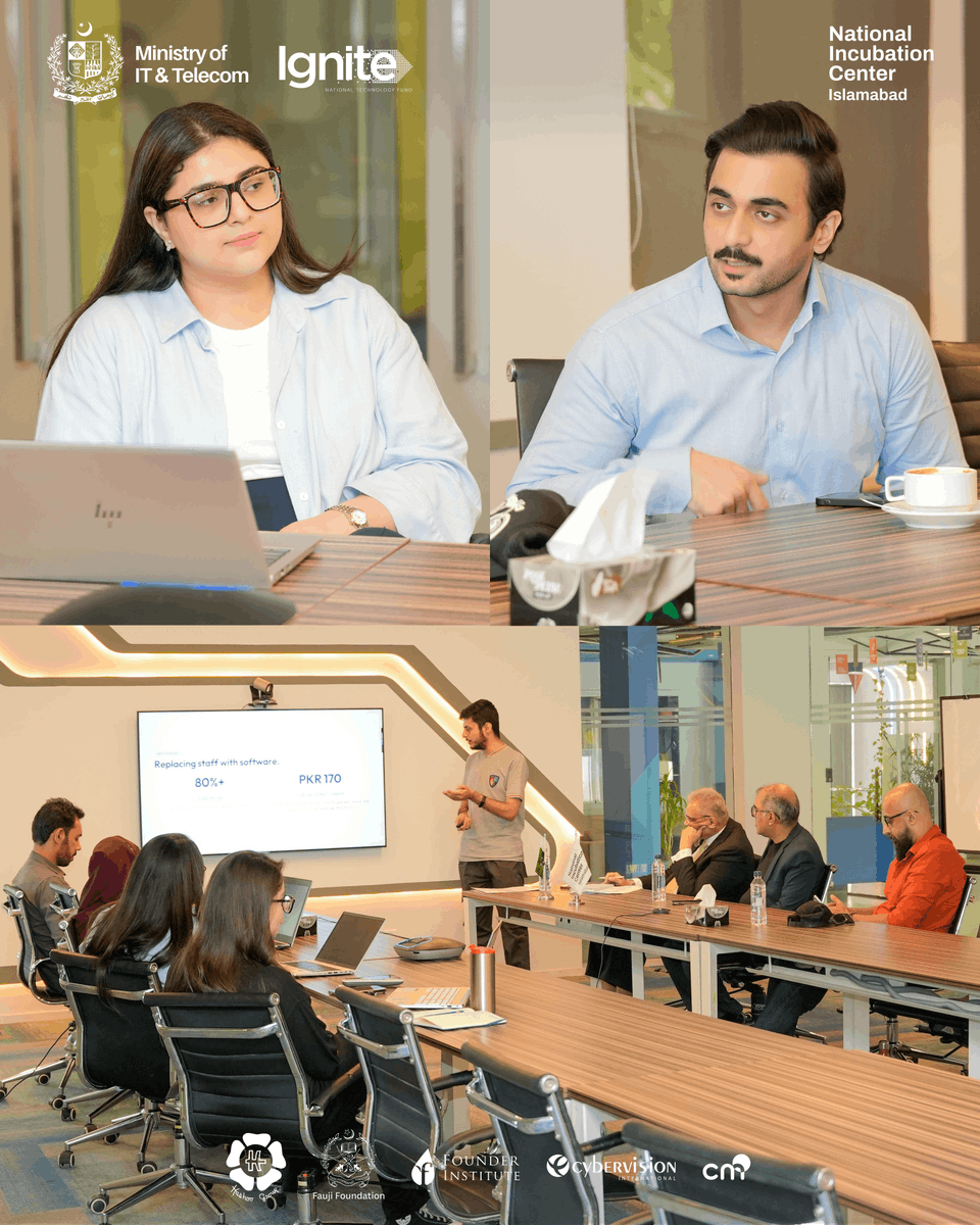 NICI_Pakistan's tweet photo. From market opportunity and business models to traction, financial projections, funding requirements, and go-to-market strategy, founders faced rigorous questions and direct feedback designed to challenge how well they understand and communicate their businesses. https://t.co/74Qdb14zub