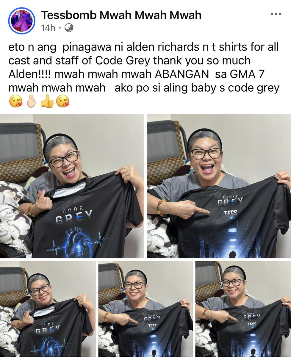 whenzymallow's tweet photo. Maalaga at generous sa lahat 🥰 Ganda nung shirt, may name pa talaga nila. 

#ALDENRichards
@aldenrichards02 https://t.co/TJtU7Gw5jI