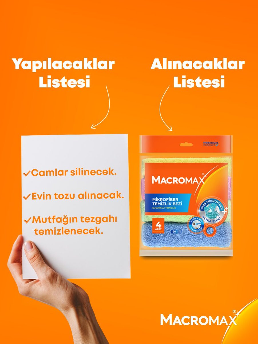 GramGida's tweet photo. Macromax Mikrofiber Temizlik Bezi https://t.co/6lWc1Nidpq