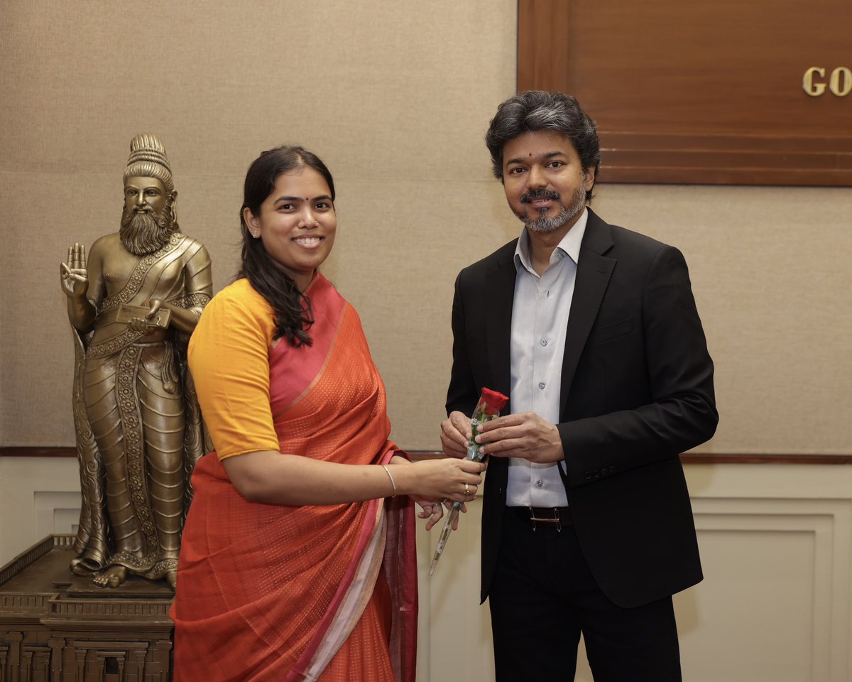 Keerthana4VNR's tweet photo. A moment of pride and a day to remember.

After the Hon’ble Chief Minister’s address in the Assembly yesterday, meeting him briefly made the day even more special.

His words, his conviction and his clarity of purpose set the tone for the road ahead.

#CMJosephVijay #TamilNadu https://t.co/bTRwakXRsI