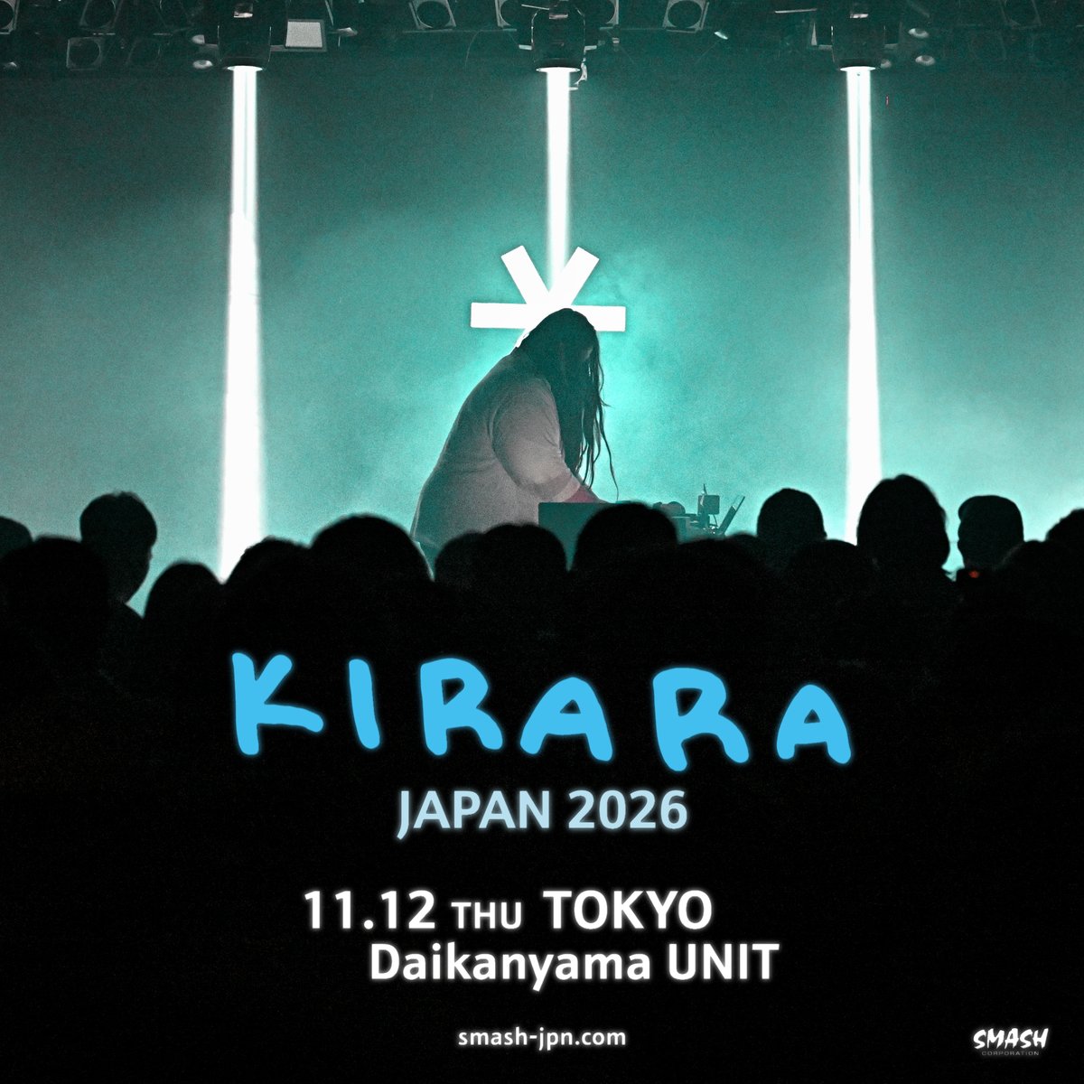 SMASHjpn's tweet photo. 𝑵𝒆𝒘 𝒔𝒉𝒐𝒘 𝒂𝒏𝒏𝒐𝒖𝒏𝒄𝒆𝒅!!🎉
【KIRARA】
#フジロック'26で爆発的かつ没入感のある
圧倒的なパフォーマンスで観客を魅了！
韓国発のエレクトロニック・ミュージシャン
#KIRARA 初の単独公演が決定！

JAPAN 2026
11/12 (Thu)東京 代官山UNIT
https://t.co/QUStwwKtBB

📍オフィシャル先行 *先着制
受付中〜9/23(水)23:59
https://t.co/coDMWT3iFD