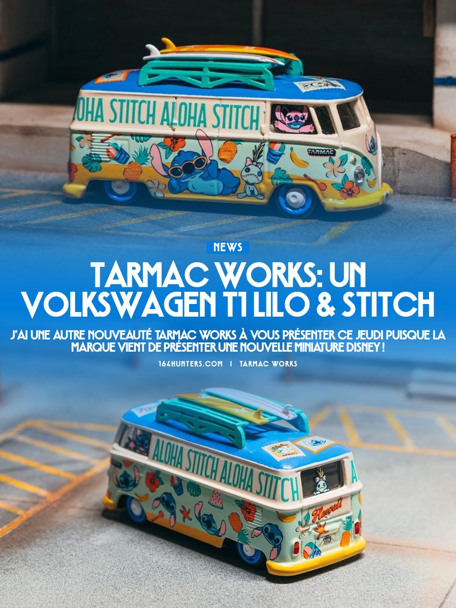AngelaWhite_Slt's tweet photo. Tarmac Works: Volkswagen T1 Panel Van Lilo &amp; Stitch https://t.co/F7dVyq0CVo