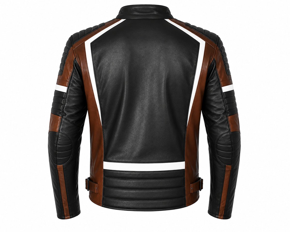 ZellaFanshuwpw's tweet photo. Built for the ride. Designed for the road. Upgrade your style with our genuine leather Men’s Motorcycle Racing Jacket in bold black and brown. Classic café racer look, comfort, and confidence for every rider. DM to order. https://t.co/QNrLefsoYi