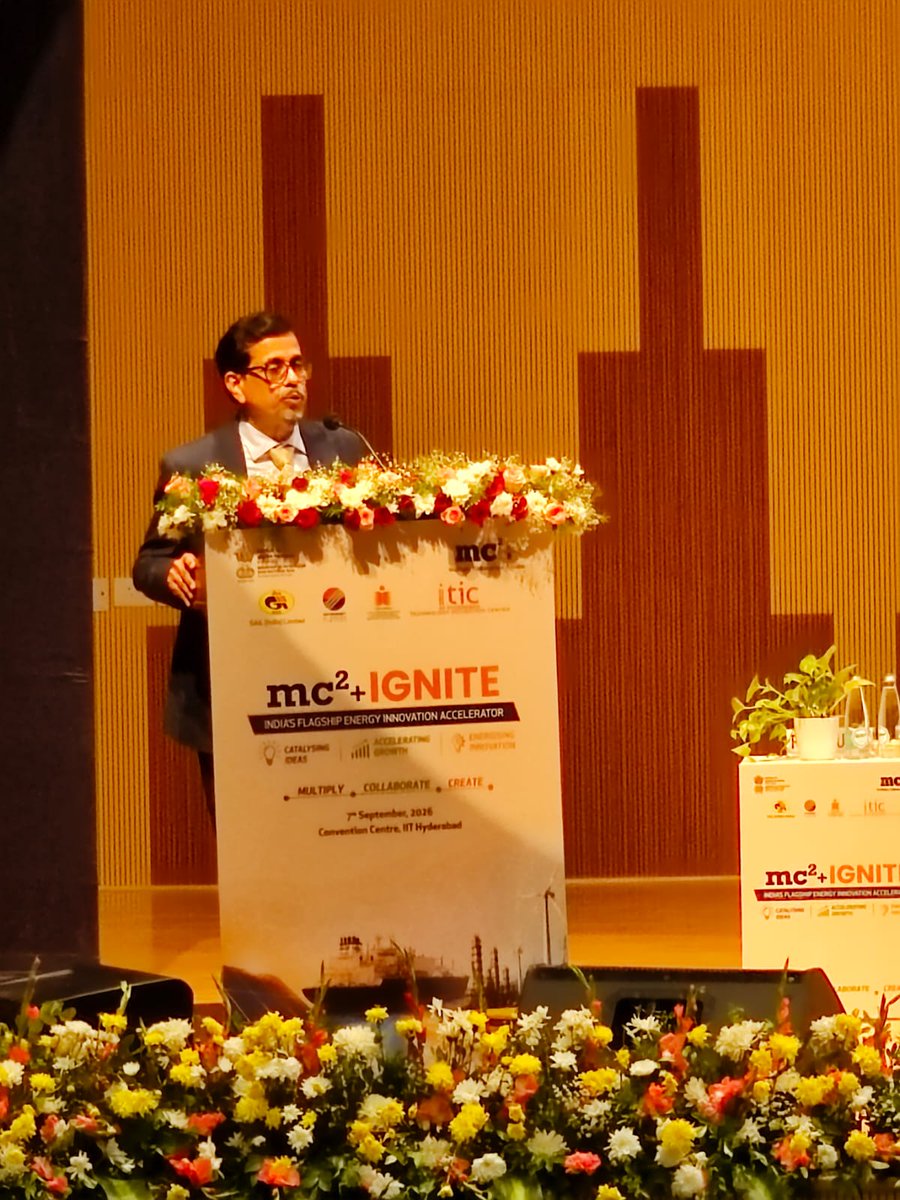 IndiaEnergyWeek's tweet photo. MC²+ Ignite brought its innovation journey to Hyderabad on 7 September 2026, engaging with students and emerging innovators at the intersection of energy, technology and deep-tech.

And this is just the beginning. The MC²+ Ignite roadshow will continue across leading academic institutions, connecting with the brightest minds and inspiring them to explore solutions for the evolving energy landscape.

These conversations connect strongly with the spirit of Avinya'27, the Energy Startup Challenge at India Energy Week 2027.

📅 Application Deadline Extended to 15 October 2026
Apply Now: https://t.co/UvMTveehbK

📍 India Energy Week 2027 | New Town Convention Centre, Kolkata
28–31 January 2027

#IndiaEnergyWeek #IndiaEnergyWeek2027 #IEW2027 #Avinya27

@MCSquarePlus @PetroleumMin  @ONGC_ @PetronetLNGLtd @IndianOilcl @OilIndiaLimited @gailindia @HPCL @BPCLimited @EngineersIND @fipiind @TotalEnergies @NayaraEnergy
