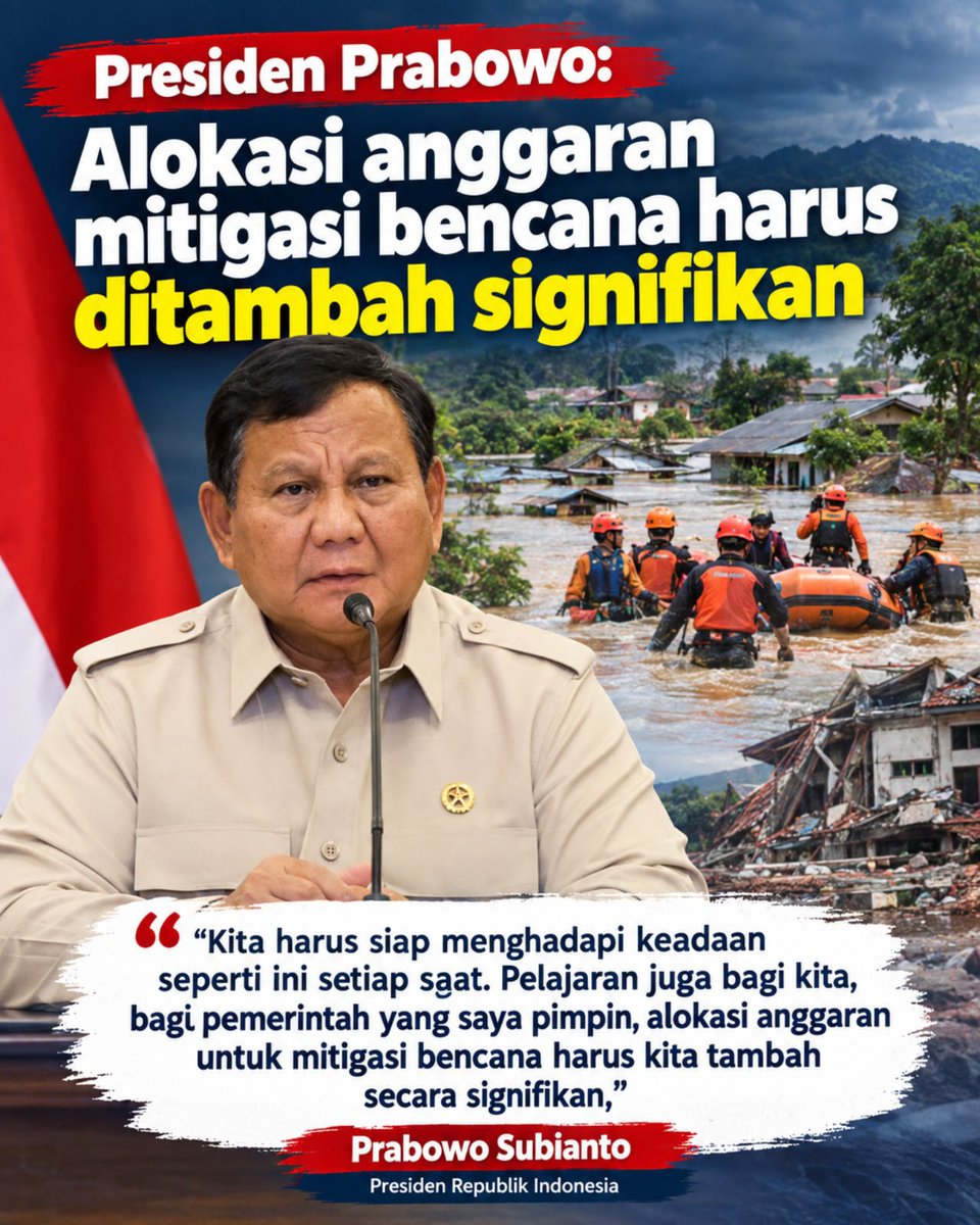 arinaprezz's tweet photo. pemerintahan terus berikan yang terbaik untuk kuliahnya masyarakat di wilayah yang terdampak bencana #IntensifTanganiBencana 
Presiden Prabowo https://t.co/HaXetzdefs