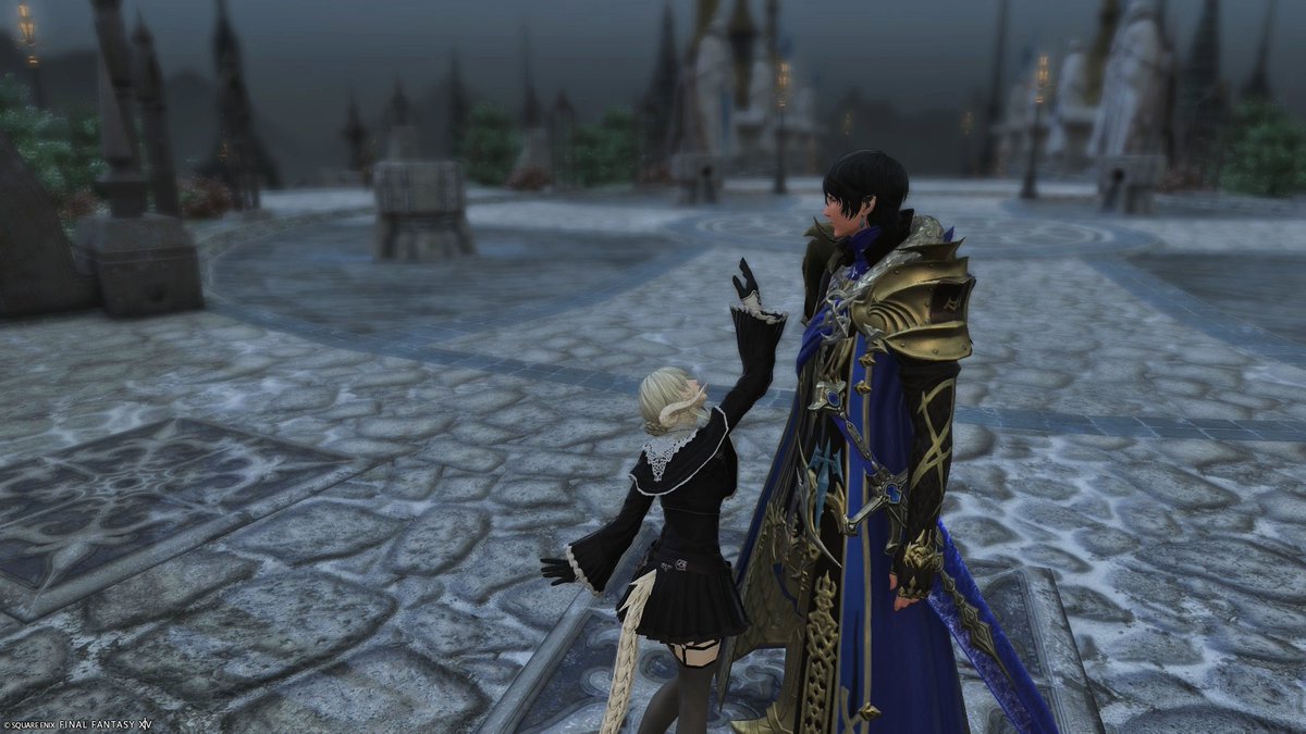 aruna_ff14's tweet photo. アイメリク様に顎クイしようとしたけどそもそも届かなかったよ https://t.co/tjw2cLCPmT