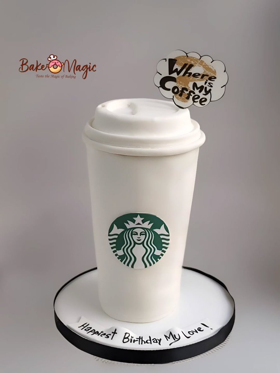 prerockcao's tweet photo. This Starbucks Venti cup looks real, but it’s actually a life-size mocha cake, lid included. Created for a pilot who loves his daily Starbucks, it matched the original cup so perfectly he didn’t realize it was cake at first glance. https://t.co/XvzJO9Qg1J