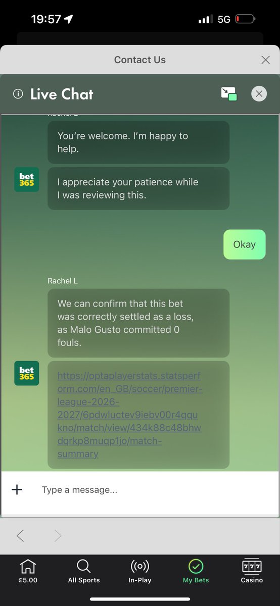 coyne80263's tweet photo. @laionzhin @bet365 @bet365help Disgusting company https://t.co/vXyCrmyaES