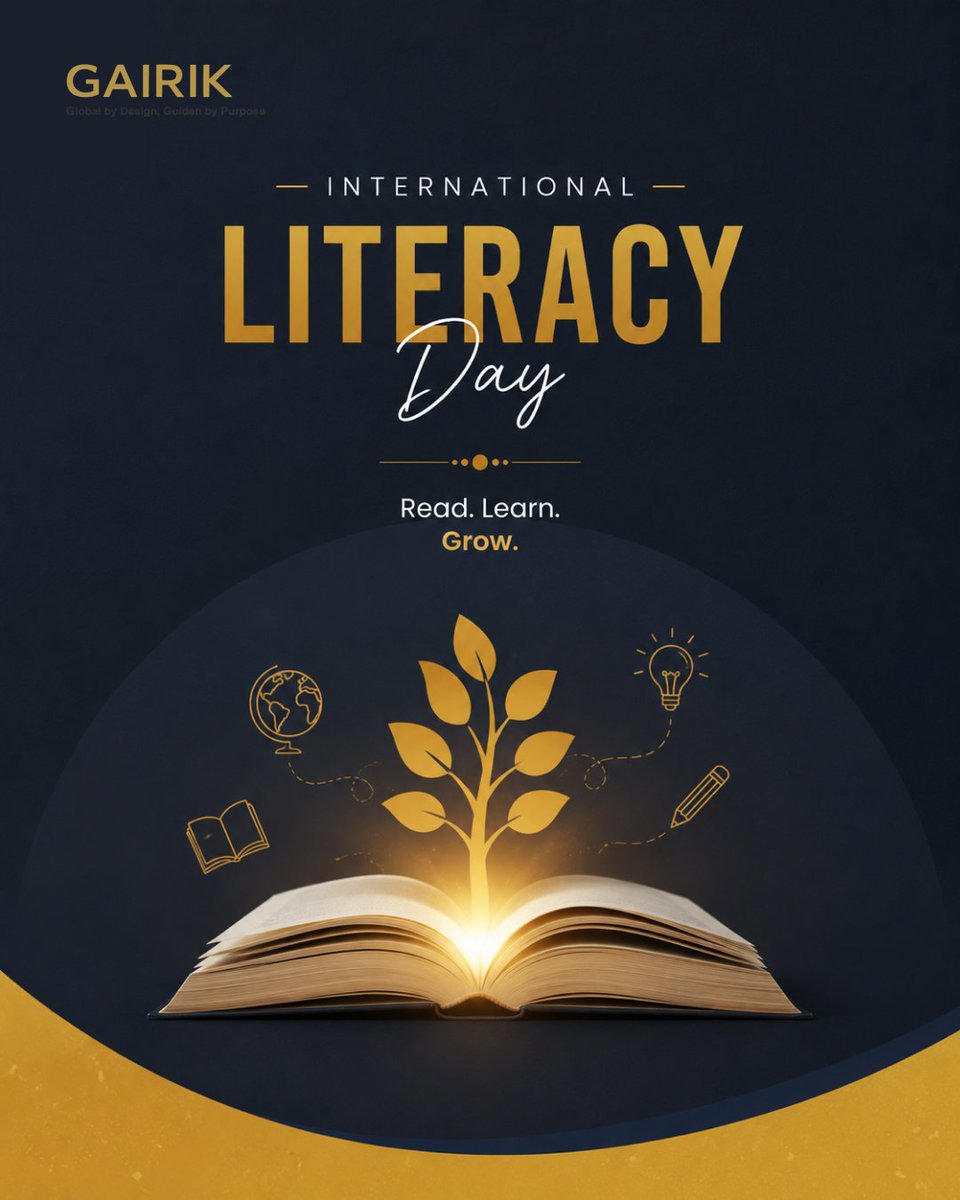 GairikStore's tweet photo. Literacy is the foundation of knowledge, opportunity, and empowerment. This International Literacy Day, let’s work toward a world where everyone has the chance to read, write, learn, and grow.

#InternationalLiteracyDay #LiteracyForAll #EducationForAll https://t.co/I4dvO55mcm