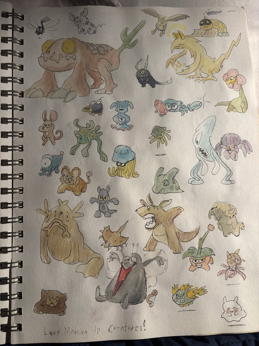 jorgeverse's tweet photo. I wanted to make my own monster catching RPG. I always wanted to be a monster designer. Anyone have any monster catching projects they want me to work on? #sketches #characterart #fakemon https://t.co/caAch13Ohn