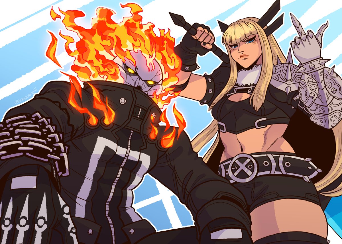 Snapperoni's tweet photo. tokon ghost rider + magik com for @smllstavngr : tysm for workin with me !! https://t.co/BunVo4pLAt