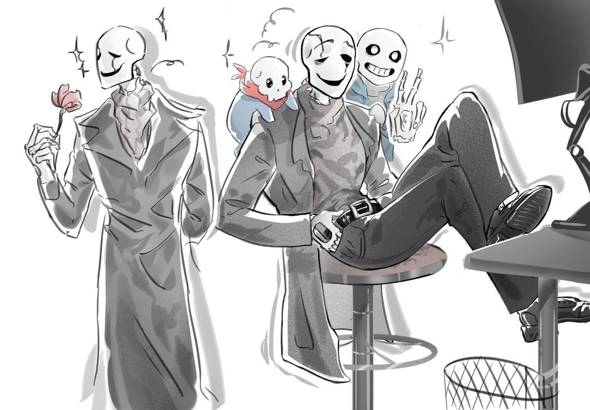 MikoWDGde2d's tweet photo. I am an adherent of the theory of Gaster, the father of the skelebrothers. (Old work) https://t.co/0BSai4oqSG