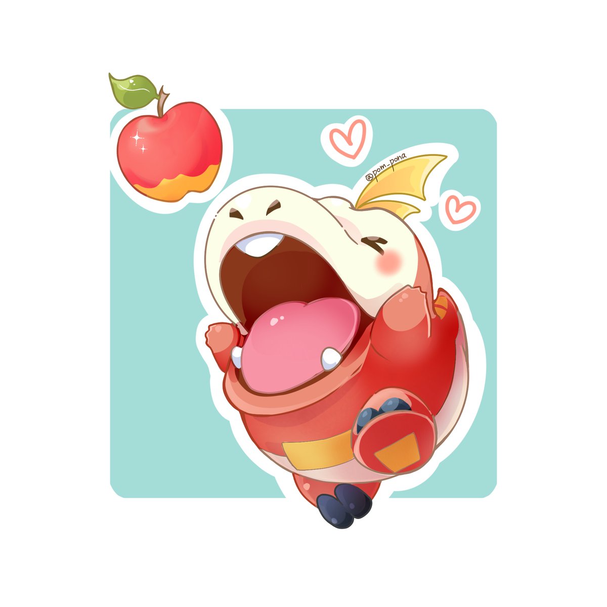 pom_pona's tweet photo. 🍎💞
#ホゲータの日 https://t.co/5sDGchhJjb