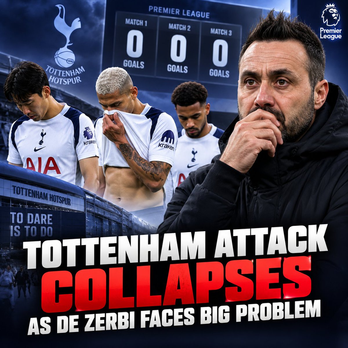 SPNNews8's tweet photo. Tottenham Hotspur’s new era under Roberto De Zerbi has started with a worrying problem. For more 
https://t.co/9llQczIsrO #Tottenham #THFC #DeZerbi #PremierLeague #FootballNews https://t.co/06rOnCMiTD
