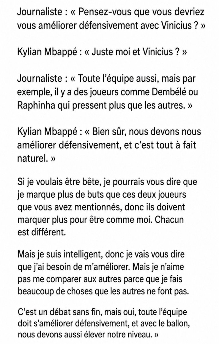 MadridScouting2's tweet photo. La différence entre ce que @ActuFoot_ a publier et ce que Mbappé a dit... https://t.co/9Q8gklo2vN