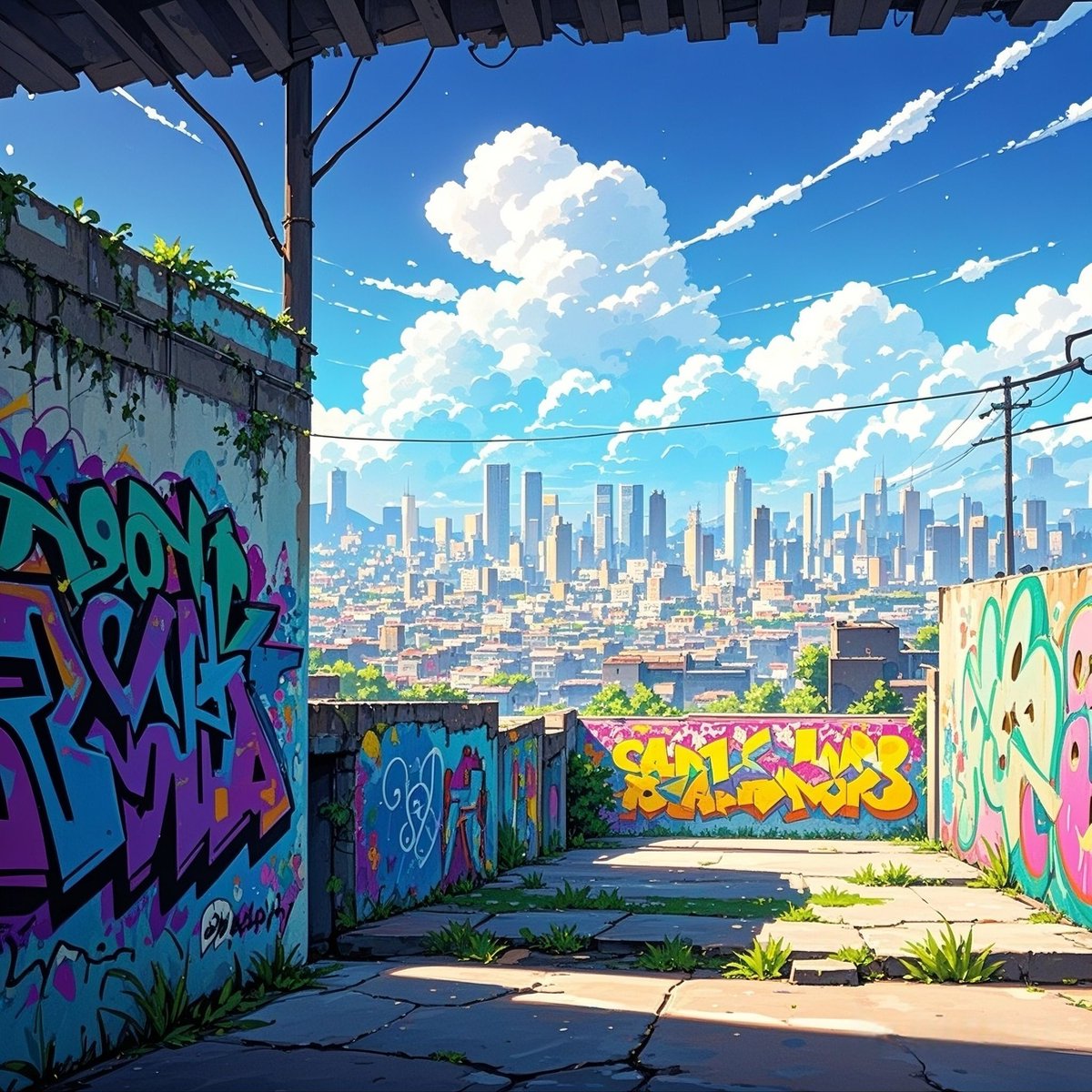 Lynn62431256's tweet photo. Just finished a quick coffee run around the city and snapped this shot of the street art alley I passed—sunny mornings make small trips feel so nice! https://t.co/Do672pBeHp