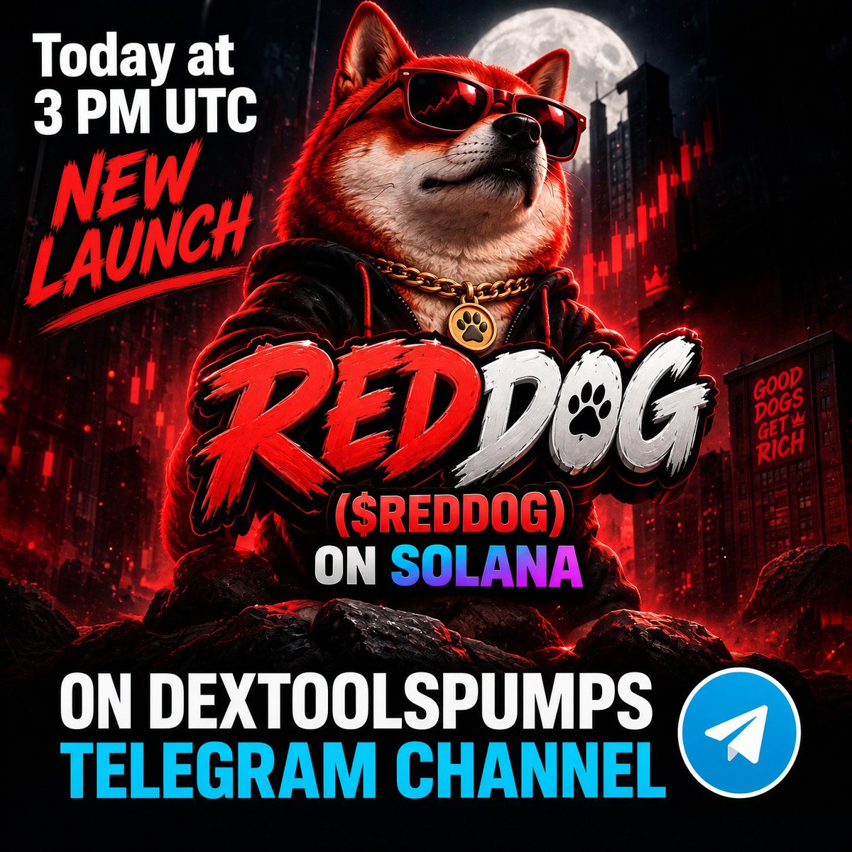 Dextoolspumps's tweet photo. $REDDOG LAUNCH + PUMP ON DEXTOOLSPUMPS TELEGRAM TODAY AT 3 PM UTC 
https://t.co/9NXaXfHfdx https://t.co/oKU6ErEXHt