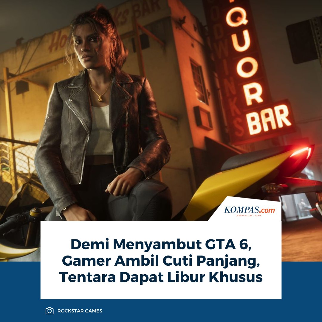 kompascom's tweet photo. Baca di sini: https://t.co/Smducfervg
Antusiasme menyambut perilisan game Grand Theft Auto VI (GTA 6) tampak semakin tinggi. Sejumlah gamer bahkan mengambil cuti ketika GTA VI resmi dirilis 19 November 2026 nanti.
~AR #GTA6 #Cuti #LiburKhusus https://t.co/MbHVCDSwYJ