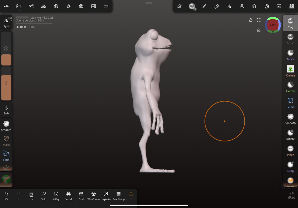 MusicForToads's tweet photo. Pre final sculpting @nomadsculpt #gamedev #indiedev #conceptart https://t.co/TC3EDB1drm