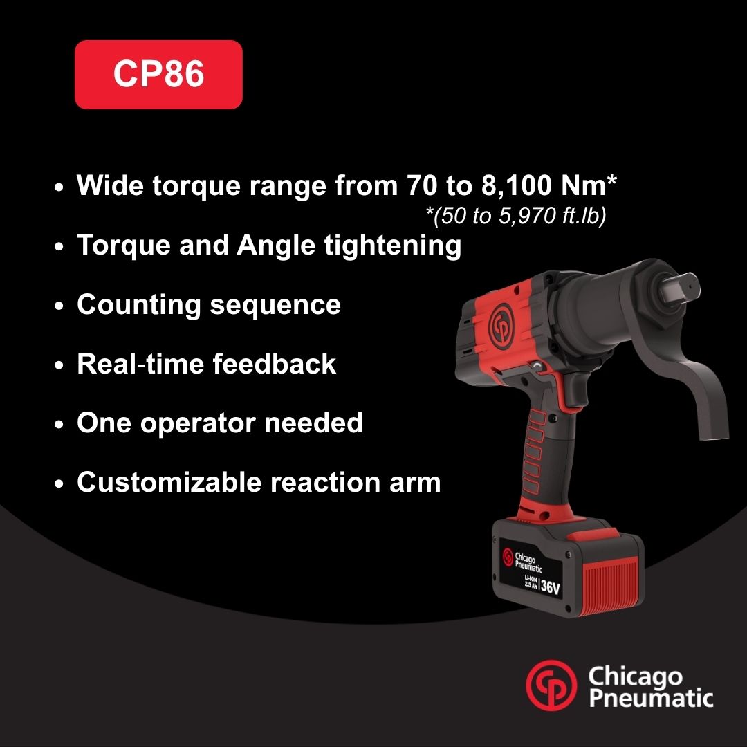 CP_PowerTools's tweet photo. Make operator’s tightening work easier to maximize safety! 🦺 

Explore the CP86 series and find what you need for 👉 https://t.co/GVtlcrH53w

#CPTools #CP86 #BoltingSolutions #TorqueWrench #IndustrialSafety #TorqueControl #HeavyIndustry https://t.co/aGSpwkKOwA