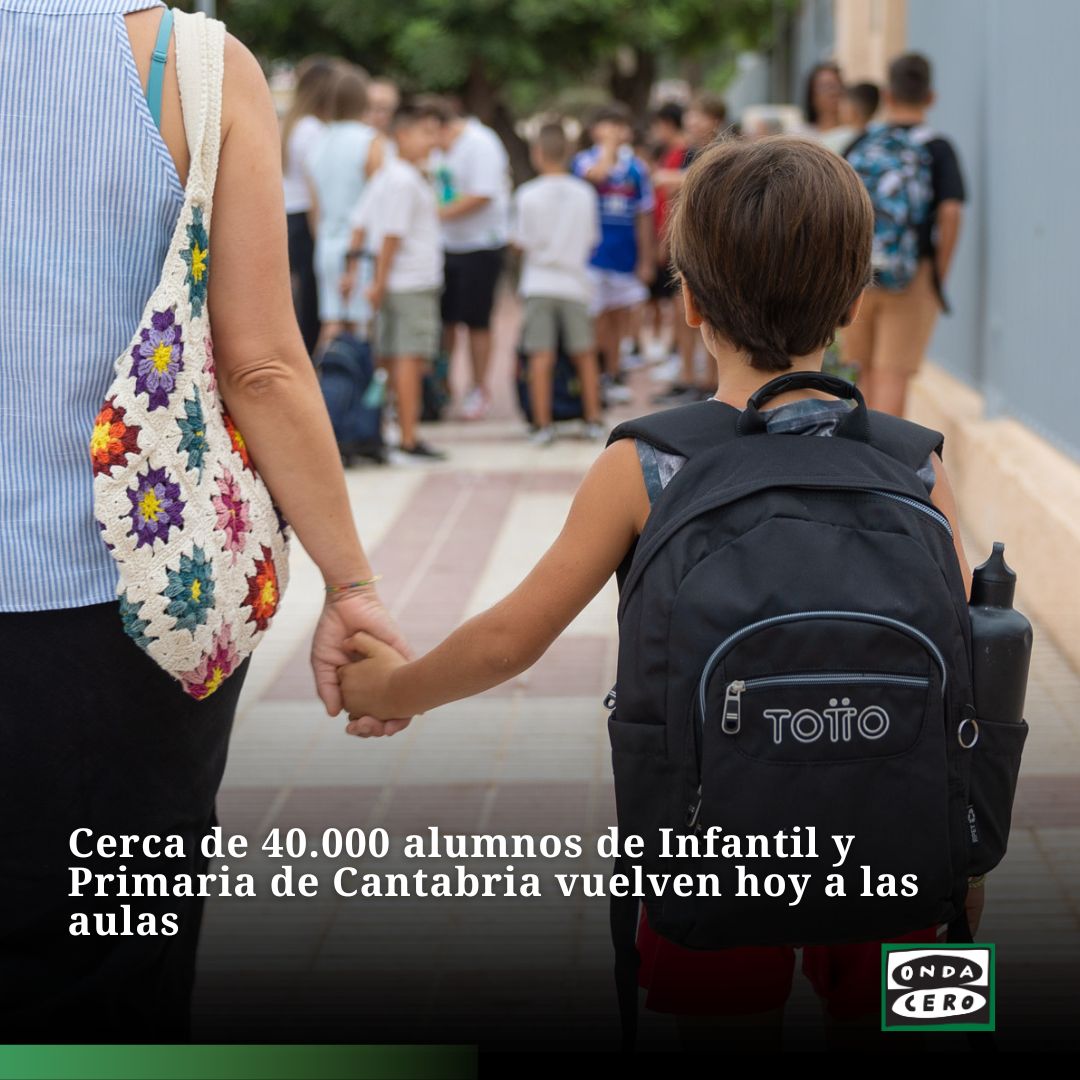ondacerocan's tweet photo. 🧑‍🏫👨‍🏫 Cerca de 40.000 alumnos de Infantil y Primaria de Cantabria vuelven hoy a las aulas

https://t.co/0MG2gP7GPn https://t.co/Gt1KdbHLMe
