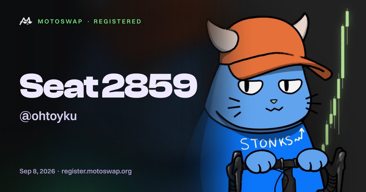 ohTOYku's tweet photo. I'm seat 2859 at @Motoswap.

https://t.co/mlidUZ2FZt https://t.co/ZjSGn92zZy