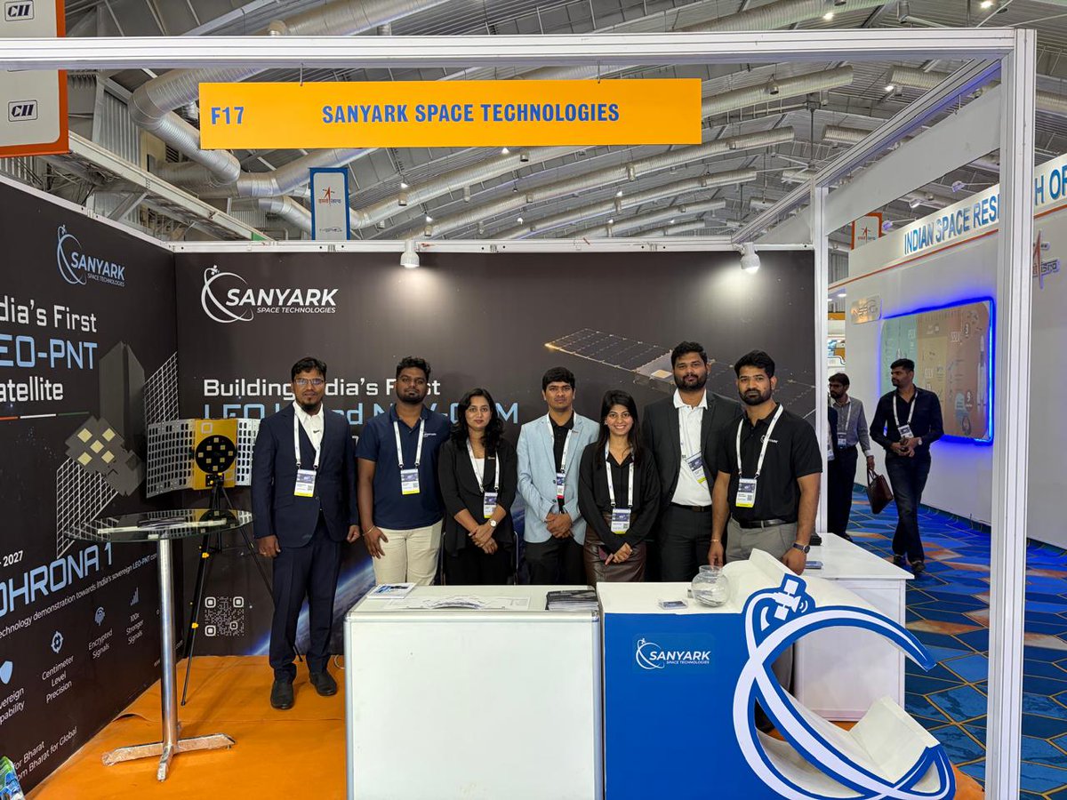 SanyarkSpace's tweet photo. Day 2 at #BSX2026 is underway!

We’re at Booth F17, connecting with innovators, industry leaders &amp; space enthusiasts and showcasing Sanyark’s work in LEO-based NAV-COM and resilient PNT technologies. 

At BSX? Come meet us at F17! 👋
#SanyarkSpace #SpaceTech #NewSpaceIndia https://t.co/dFa1kGfe9I