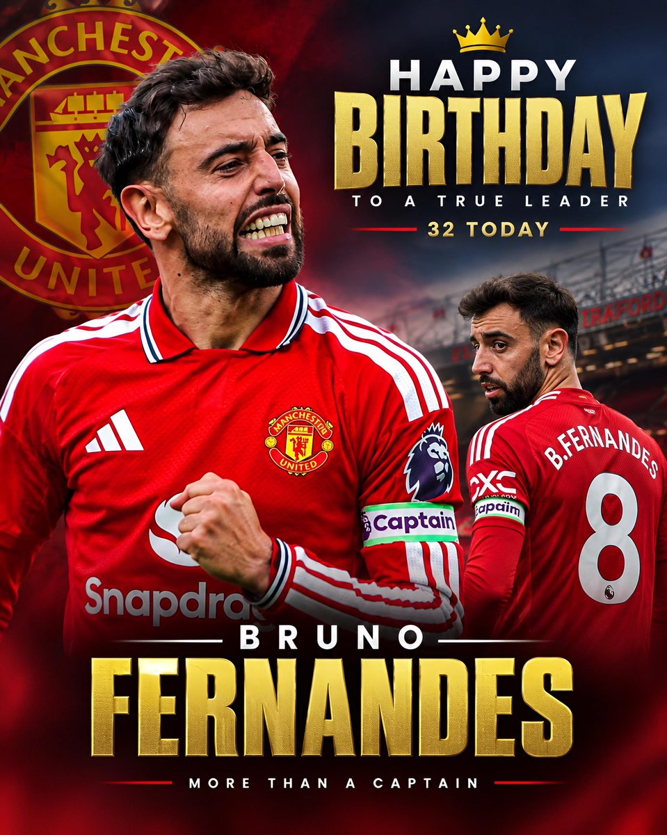 blues4chelse's tweet photo. Happy birthday to Bruno Fernandes who turns 32 today! 

#ManUtd #brunofernandes https://t.co/LZ09Wf7cA6