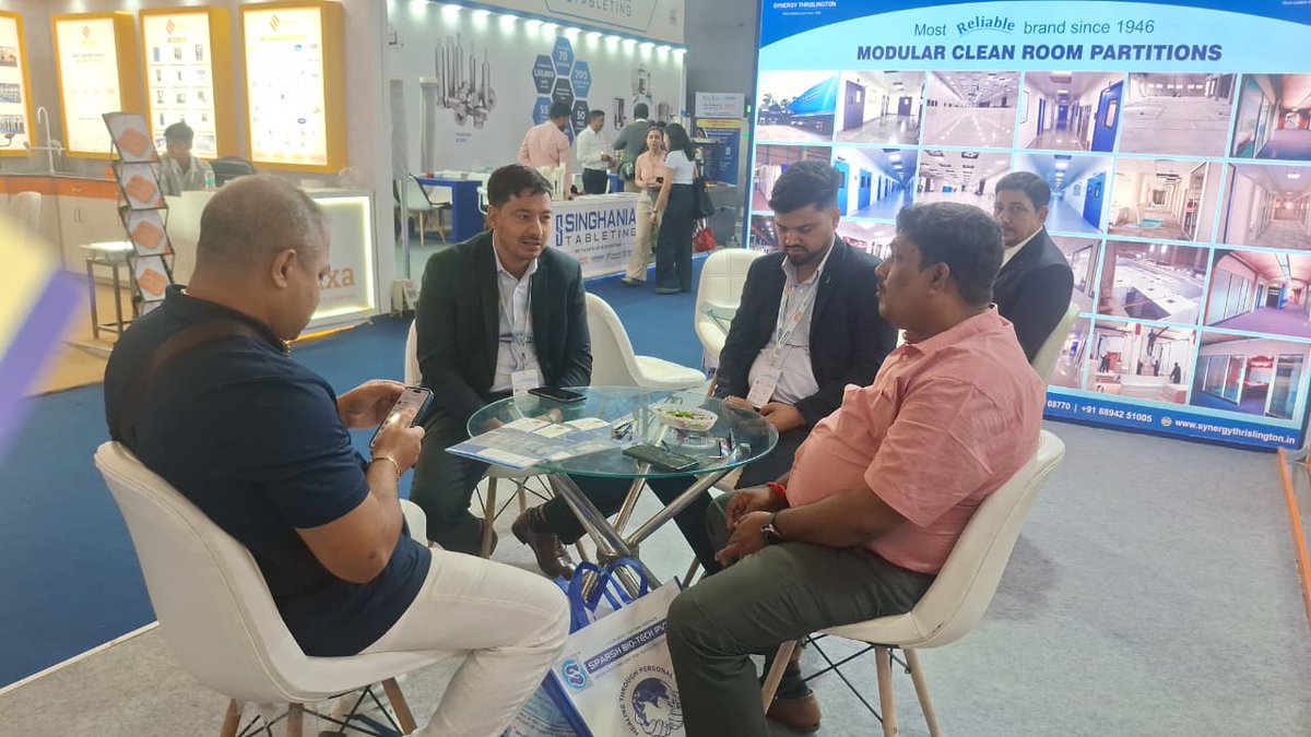 Synergythrisli's tweet photo. ✨ DAY 2 GLIMPSE | PHARMA MachTech & LABNEXT Expo 2026
Great interactions, valuable connections & new opportunities at Bharat Mandapam, New Delhi 🚀
📍 Hall 6 | Stall B3
📅 7–9 September 2026
🤝 Meet us today for reliable Cleanroom Solutions!
#SynergyThrislington #PharmaMachTech https://t.co/iVmzYK58f6