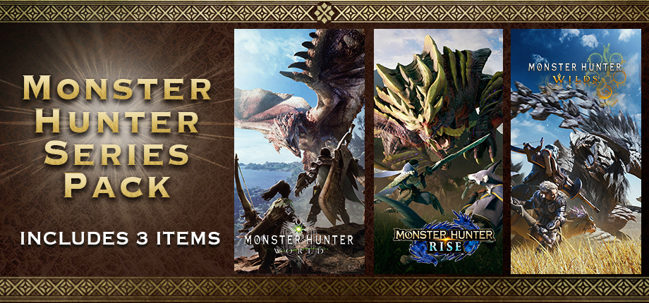 MH_Wilds's tweet photo. 🎆 CAPCOM TGS SALE 開催中 🎆

『モンスターハンターワイルズ』が、Steam Storeで25%OFF！

また、『MONSTER HUNTER SERIES PACK』（バンドル）や、『MONSTER HUNTER STORIES 3 + WILDS PACK』（バンドル）が販売中！

他にも、カプコンの人気タイトルがお買い得！

詳細はこちら👇
https://t.co/Hw5Tgbj3FV