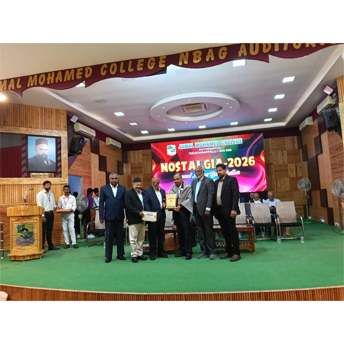 Jmc_Nss's tweet photo. jmc_nss On 15 August 2026, the National Service Scheme (NSS) Unit of Jamal Mohamed College (Autonomous), Tiruchirappalli, actively participated in the "NOSTALGIA" Annual Get-Together Programme, organized by Jamal Mohamed College at the NBAG Auditorium.

The programme commenced https://t.co/5tw2VPJEuh