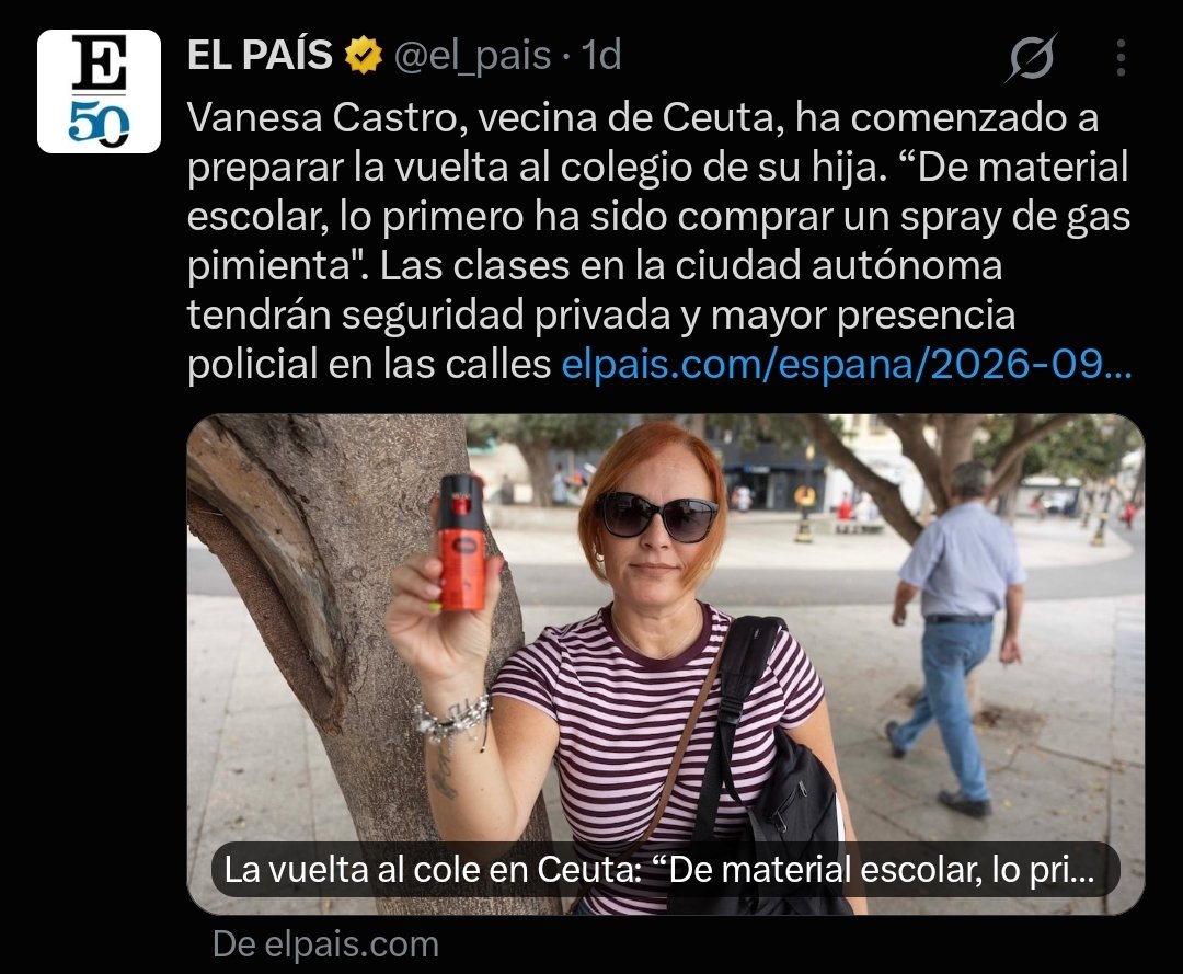 Alissonofabitch's tweet photo. El mayor fracaso de esta sociedad, es haber permitido que el discurso de la ultraderecha haya calado en la población, que ya asimila sin dudarlo la inmigración con la delincuencia, hasta el punto de mandar a una niña con un spray de pimienta al 1er día de colegio y contarlo. https://t.co/ZRvJru6wG8