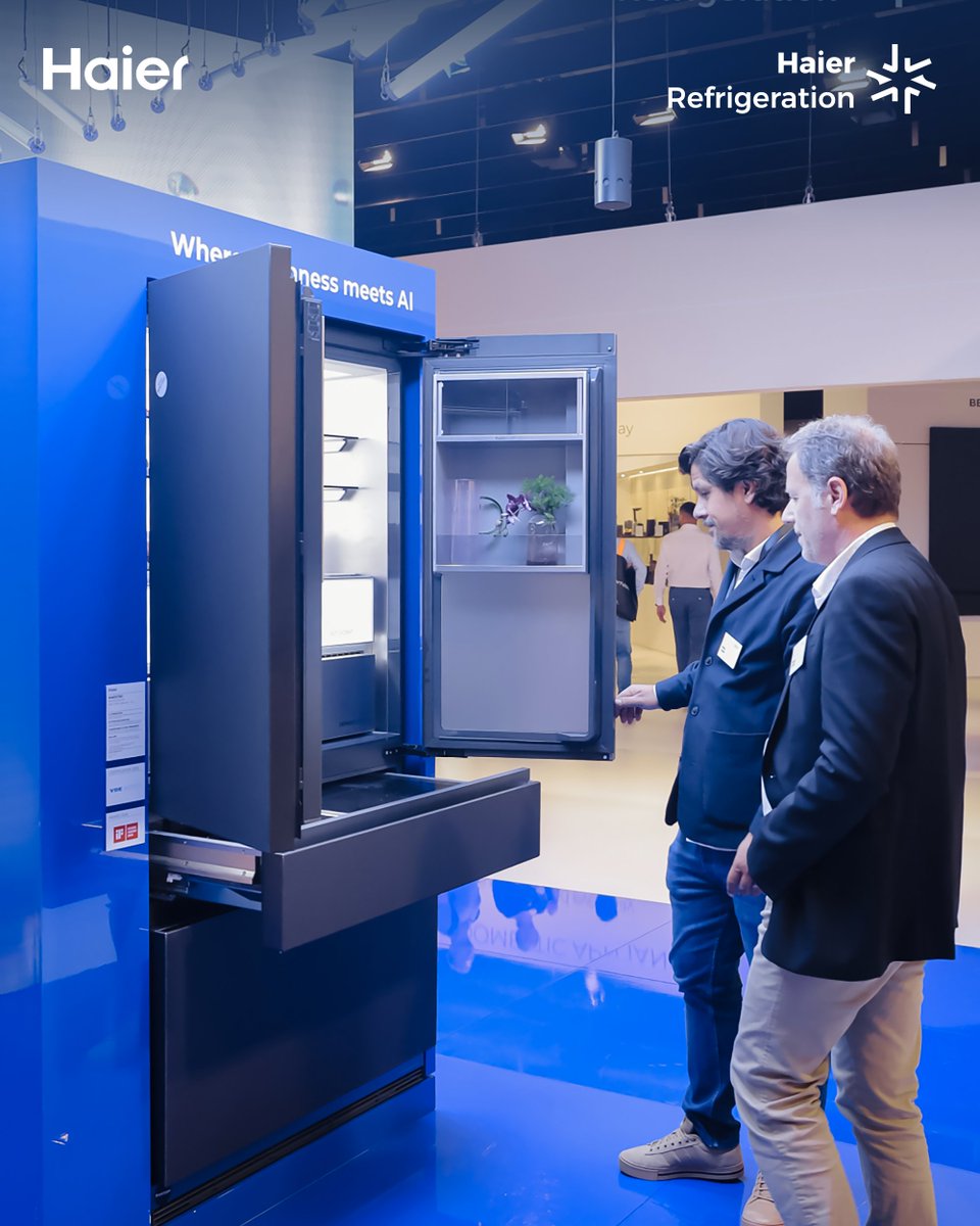 haierfresh's tweet photo. 🔔 Final day at #IFA2026

Meet Maestro and discover AI Defrost Zone, designed to gently defrost food while preserving its texture and nutritional value.

📍 Messe Berlin · Hall 3.1 · Stand 101
Where Freshness Meets AI 🌿

#HaierFresh #WhereFreshnessMeetsAI #SmartFreshLifeFlavour https://t.co/YNRiTVodG5