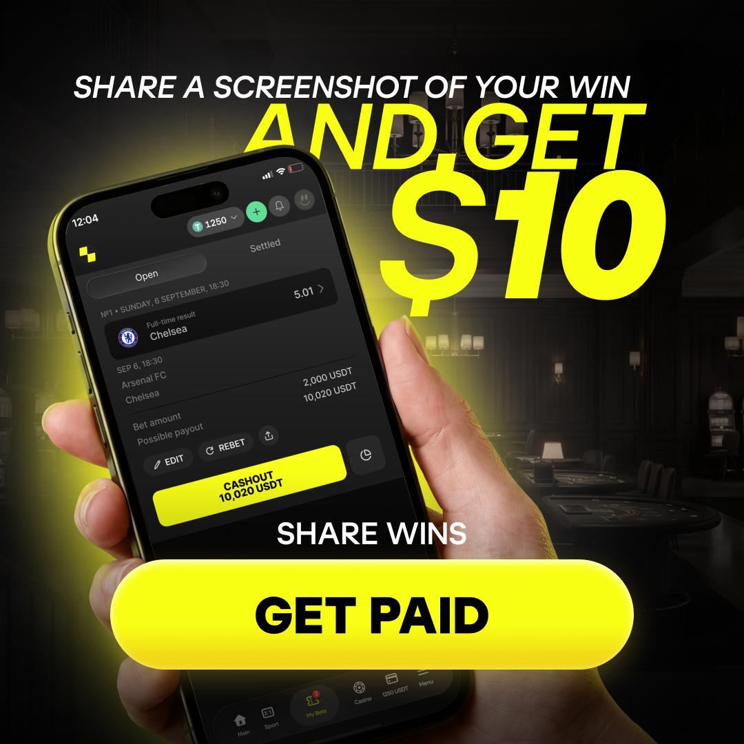 parimatch's tweet photo. Show off your win ➡️ receive up to $10

It’s easy money:
1️⃣ Score a win on PARIMATCH
2️⃣ Post it on social media
3️⃣ Claim your extra reward

Looking forward to your wins and posts. All the details are here – https://t.co/SrzAZMWQy6 🚀
