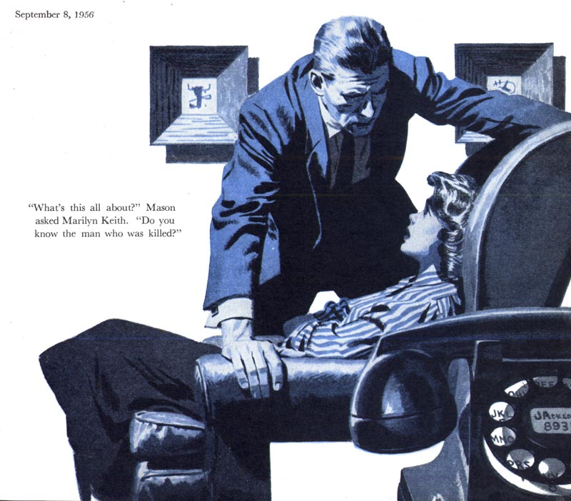 LRonLacy's tweet photo. #OTD in 1956
🧵👇
'“What’s this all about?” Mason asked Marilyn Keith. “Do you know the man who was killed?”’
#Illustration by #JamesBingham (1917-1971)
*The Saturday Evening Post*, Sept. 8, 1956
#PerryMason #interiordesign #interiordecoration #mensfashion #womensfashion https://t.co/yjcnrwuFOW