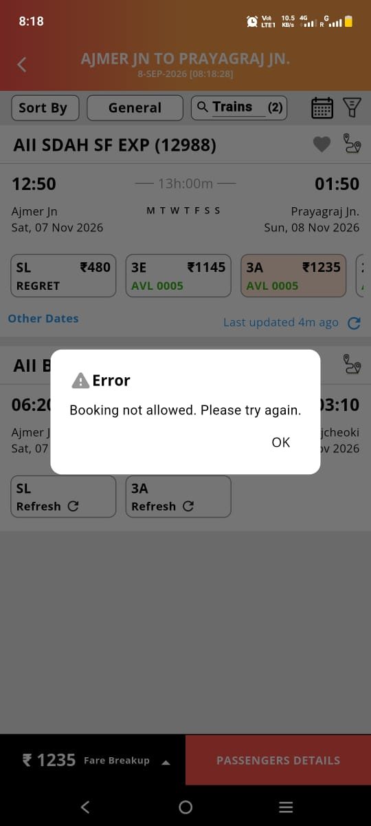 RAVISha29680677's tweet photo. @annkitroy Both apps are fucked up , even irctc officials are also involved to do non sense.@IRCTCofficial https://t.co/Blz4nQVkSM