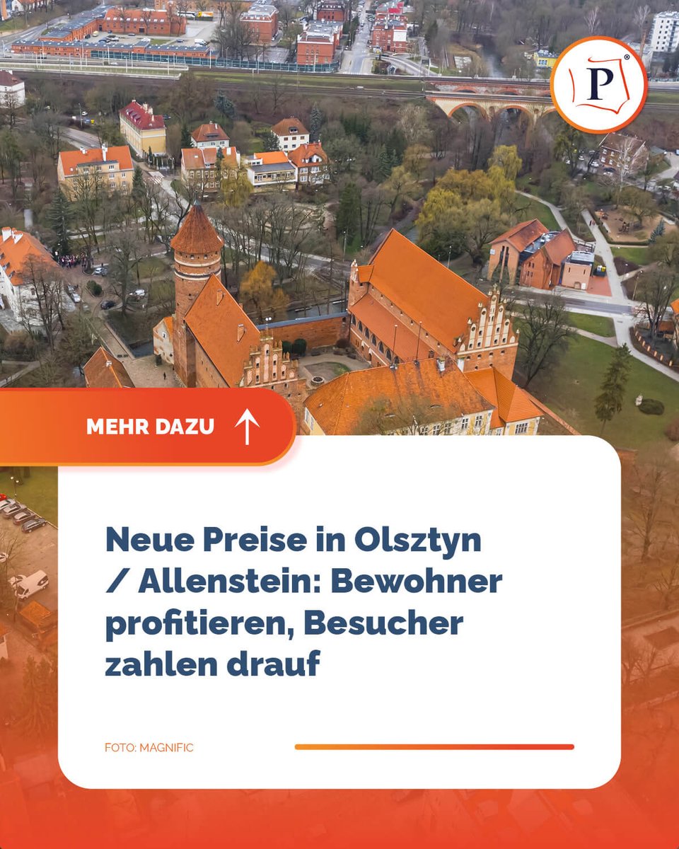 PolenJournal's tweet photo. 🚗🚌Neue Tarife in Allenstein! Seit September gelten höhere Preise für Parken & Nahverkehr – allerdings nur für Besucher📉 Einwohner, die ihre Steuern in der Stadt zahlen, profitieren per App von starken Rabatten
👉Mehr dazu: https://t.co/0iv8ifTbiy
#olsztyn #allenstein #polen https://t.co/ZhvUuC4RSK
