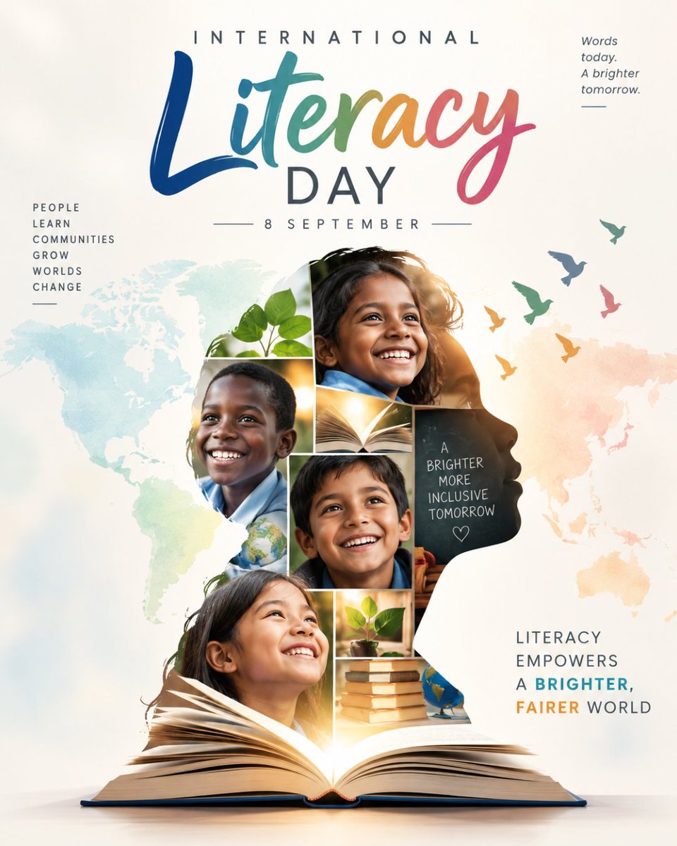 the_globalicon's tweet photo. 📖🌱 Every child deserves the chance to read, write, dream, and grow.

International Literacy Day is a reminder that education can shape brighter futures and give communities the tools to move forward.

#InternationalLiteracyDay #LiteracyForAll #Education #Reading https://t.co/LF78JCx0R5