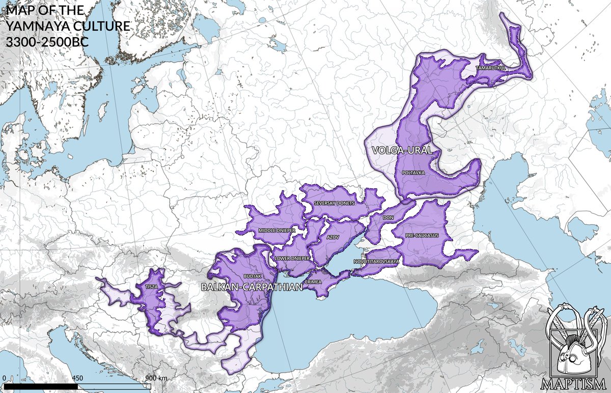 Maptysk's tweet photo. Simplified map of the Yamnaya Culture. https://t.co/gdP6epUjNQ