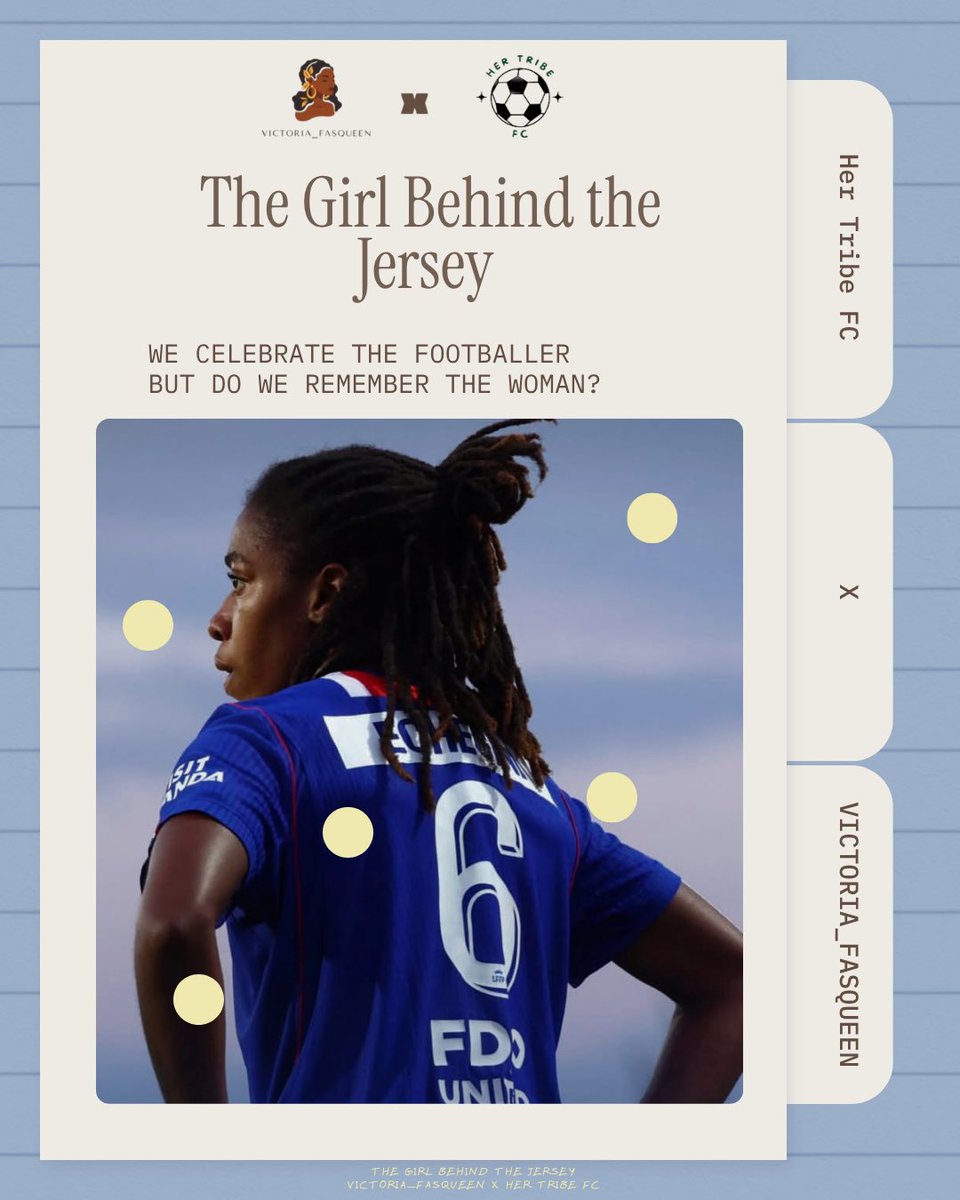 Her_TribeFc's tweet photo. She plays for the team.
She carries the jersey.
She gives her all for us.

So today, we give a little love back. 

From her tribe, to one of our own:

We see you.
We celebrate you.
We stand with you.

Victoria_Fasqueen @Fasqueentea × Her Tribe FC

1/2

 #HerTribeFC https://t.co/ftwEJw3kuH