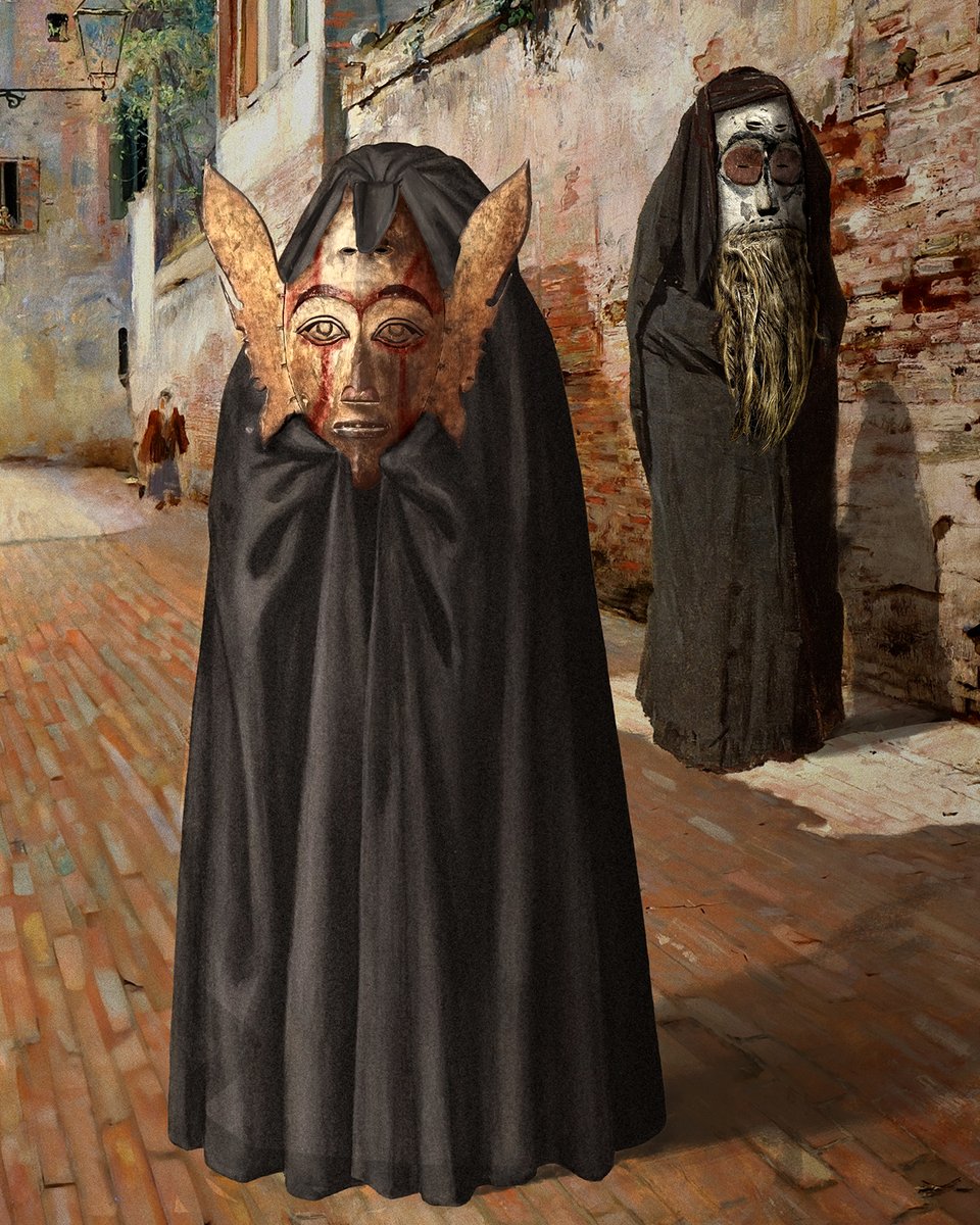 CodexInversus's tweet photo. #codexinversus #worldbuilding #worldbuilder #collage #digitalcollage #fantasyart #fantasycollage #collageartist #darkart #characterconcept #creatureconcept #surrealism #carnival #mask #masks #carnevale https://t.co/Cr3Fvwi253