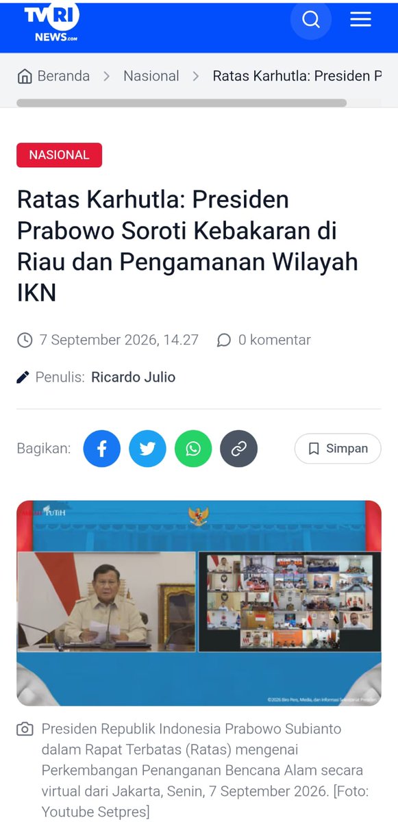 Cleocarolinee's tweet photo. Indonesia menjadi kekuatan moderat di Asia Tenggara. Peran tersebut penting utk menjembatani kepentingan negara-negara di wilayah dan dunia.
Wujudkan Kebaikan Bersama https://t.co/FvJCJekfUR