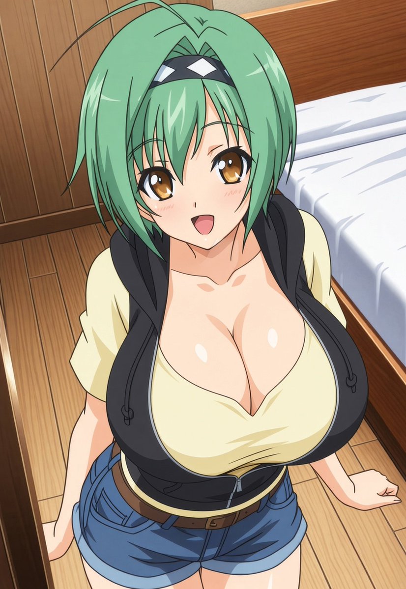 WaifuChungus's tweet photo. Matsuri 💚 https://t.co/fGqEnroXps