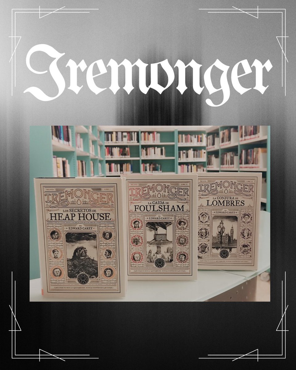 BPE_Teruel's tweet photo. 🏚️ ¿Y si los objetos de una casa tuvieran vida propia?
Bienvenidos a Heap House, la mansión de los Iremonger. Una trilogía gótica, extraña y llena de secretos. 🗝️🕯️
📖 Los secretos de Heap House
📖 Foulsham
📖 Lástima
¿Te atreves a entrar? 👀
#HeapHouse #Iremonger #EdwardCarey https://t.co/tMRoKqjBRA