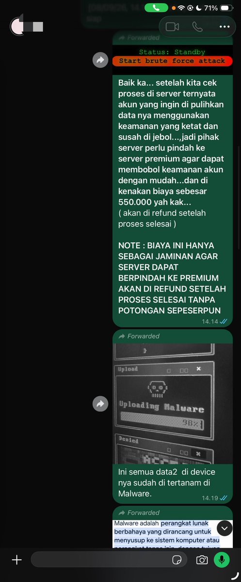 yeyungrlfrnd's tweet photo. SCAMMER PENIPU ‼️‼️‼️ 
 @cxatiev / jasahackafisya / zhayaa shop

089662790908

DANA 089518826881 MIS** YAN**

itu sebelumnya aku terusin chatnya ke temenku, krn lupa ss trs langsung di apus chatnya wkwkwk

jasa hack delete pemulihan akun x
#zonauang #zonajajan https://t.co/fHXg9o03ek